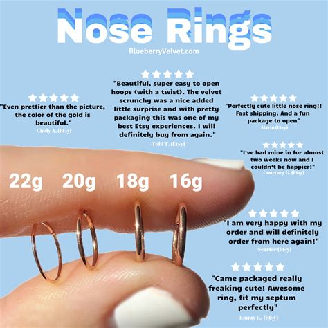 smallest gauge for nose ring.